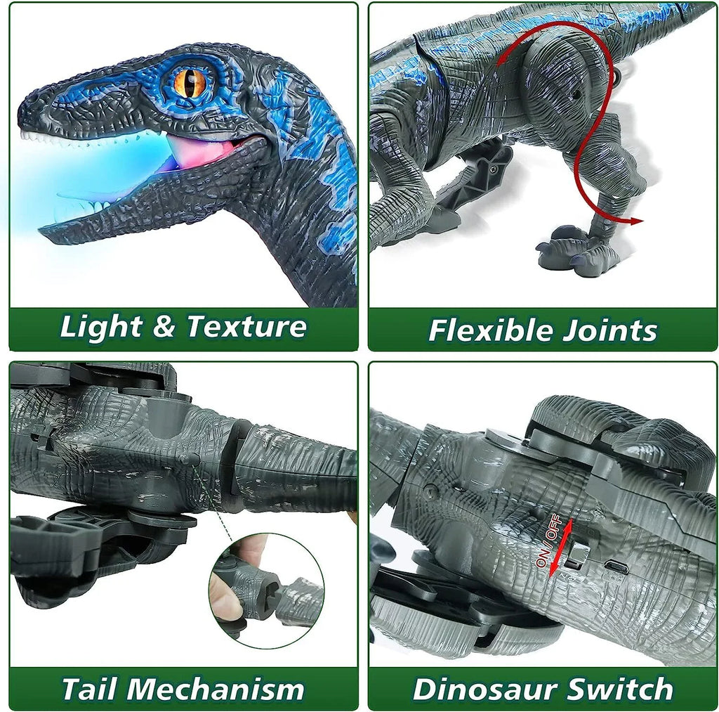 Robot JBee Walking for Gifts Toy Remote with RC Lights Old and Sounds Ctrl Boys T-Rex - Girls Control Dinosaur Blue Toys 8-12 Years Age for 5-7, Boys 3-5, Kids Dinosaur