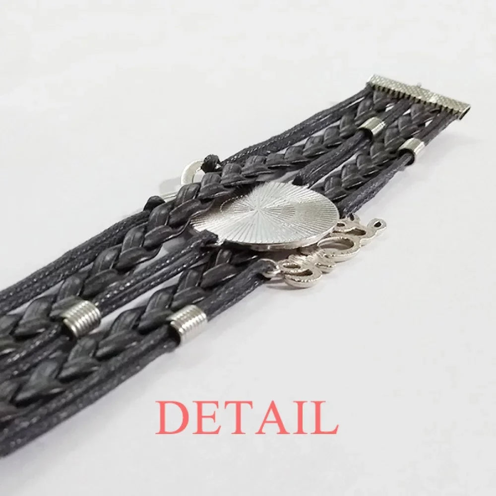 Is Kind Twisted Leather Bracelet Wristband Knitting Accessory Love Is Love Love Patient Rope