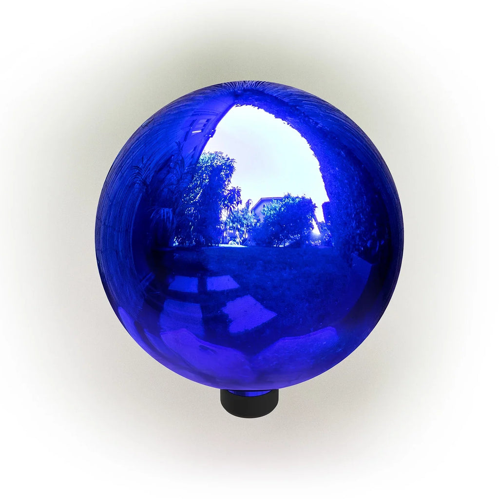 Alpine Glass Globe, Reflective 10" Blue Gazing Corporation