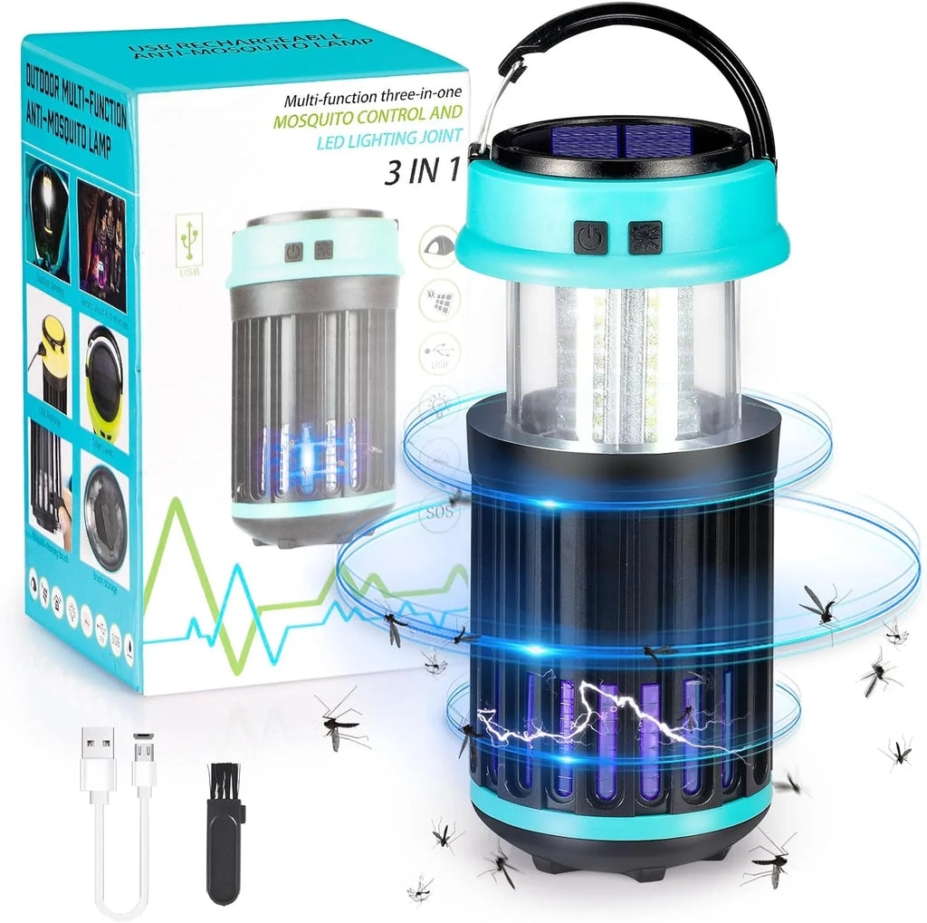 Zapper, Mosquito Zapper Solar for Zapper in Home, Trap Bug 3 for Home, Bug G·PEH 1 exterior Backyard, with Rechargeable Light Camping Zapper Fly Bug Waterproof, Indoor Emergency exterior