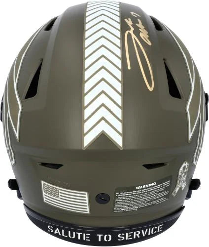 Allen Salute 2022 - Service Certified Authentic Riddell Helmet Bills Josh Speed To Buffalo Authentic Fanatics Autographed