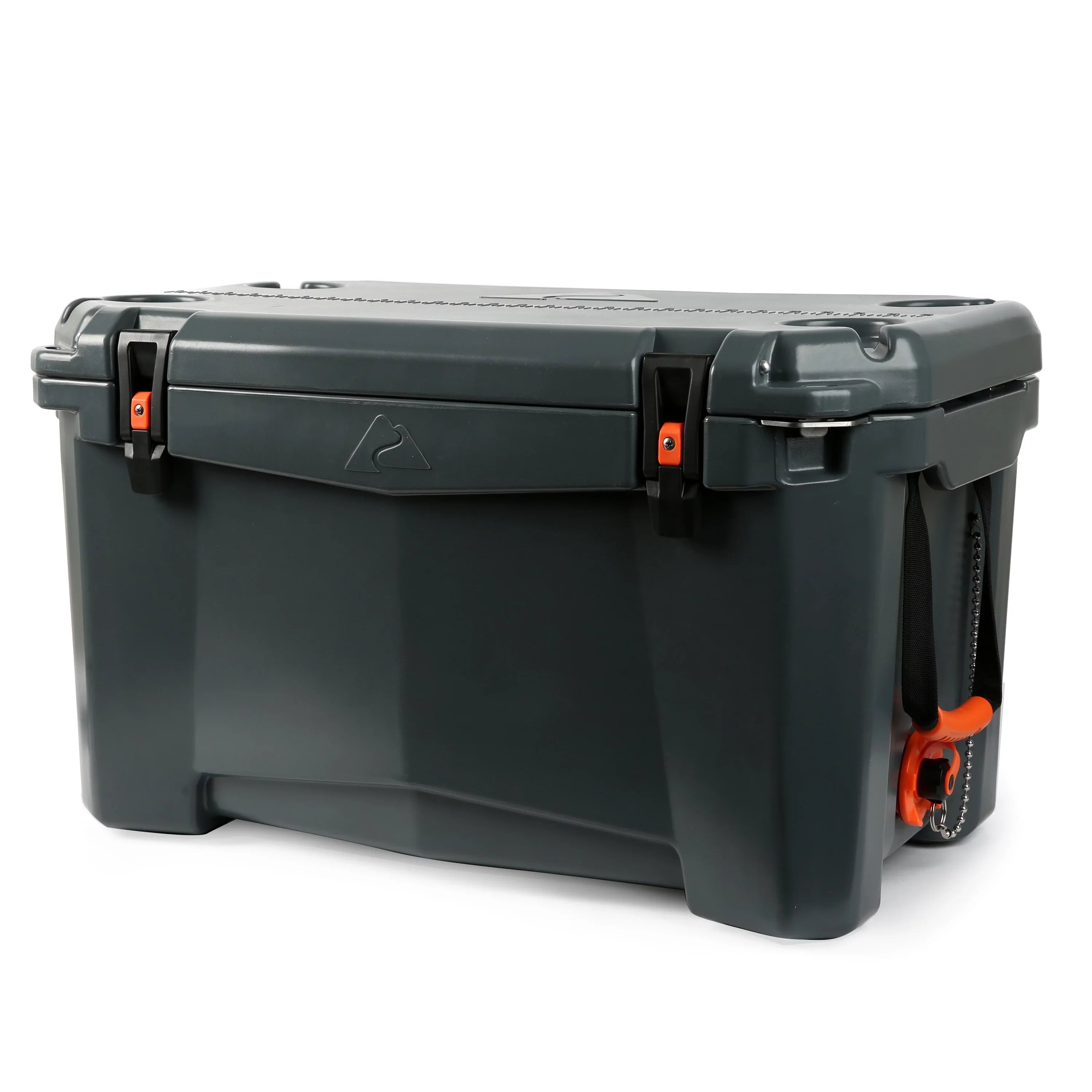Ozark Sided Hard Cooler, 52 Quart Gray Chest Performance High Trail