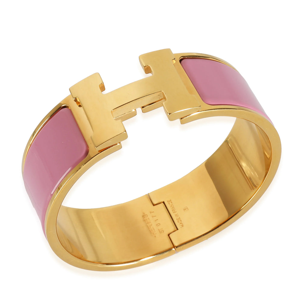 Bracelet Pre-Owned Clac Plated Hermès Gold Clic in