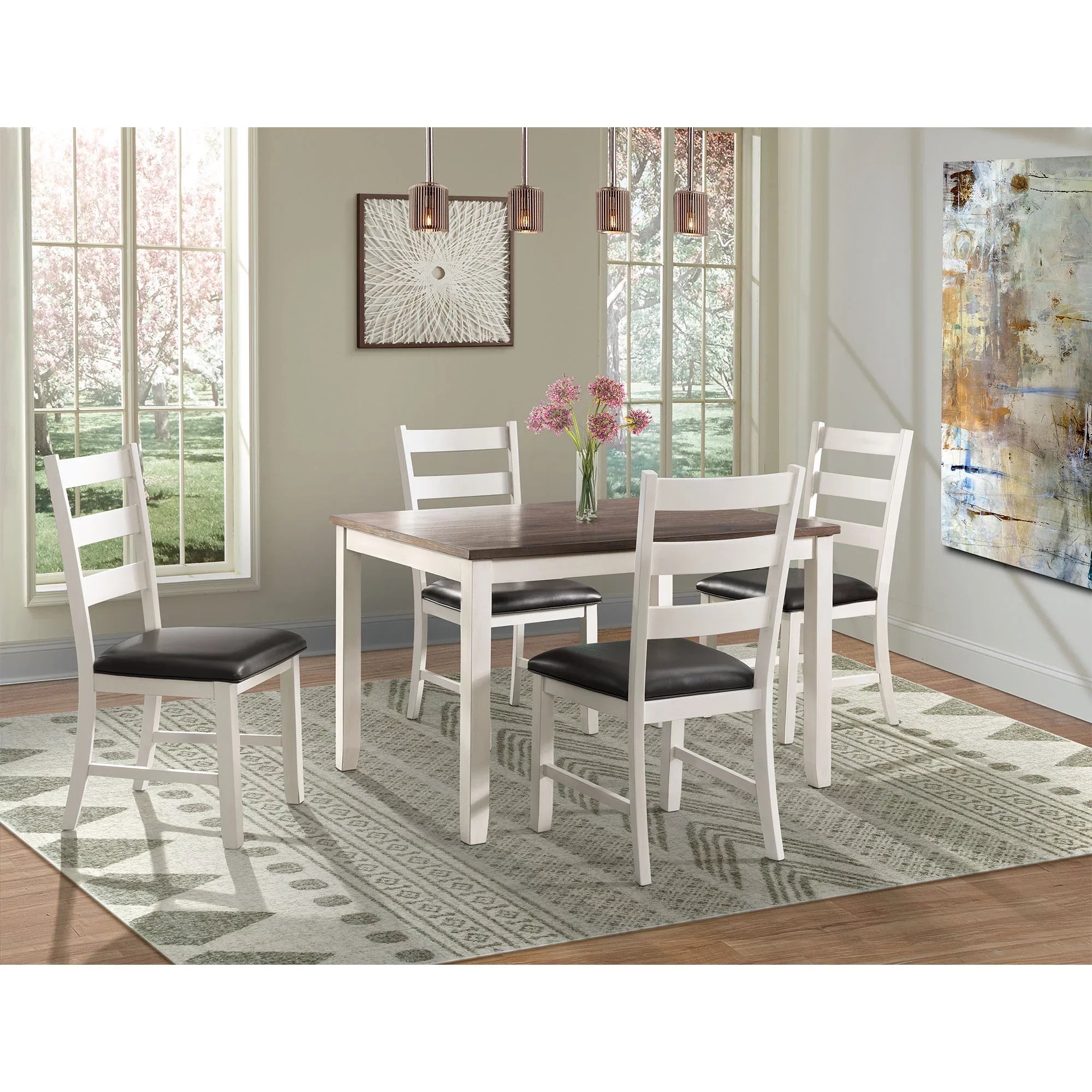 Brown 5-Piece Kona Furnishings House Picket Dining Set