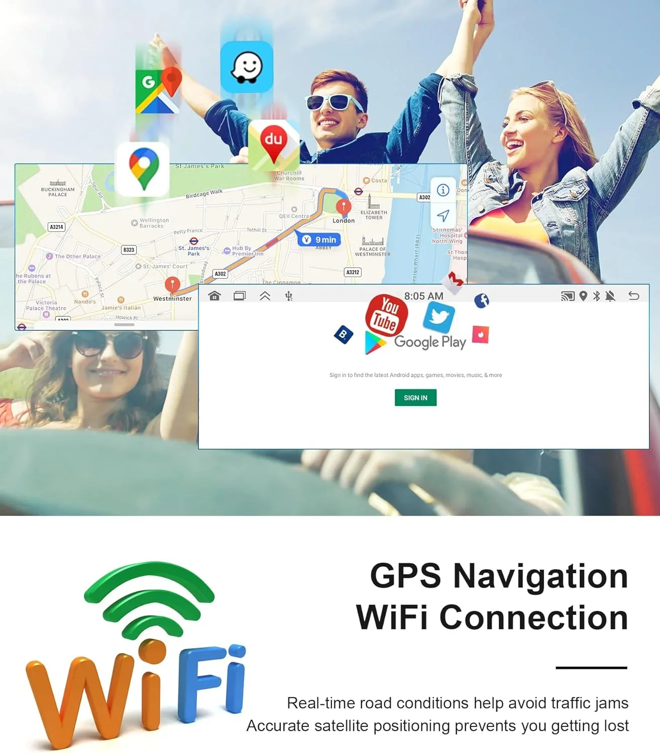 Carplay 2G+32G Car Radio Din Android Auto 6.86 GPS Dash podofo Unit Bluetooth Backup in Touch HD Wireless Stereo HiFi THONZER Camera WiFi Audio Car Screen Head Android Single inch Subwoofer with