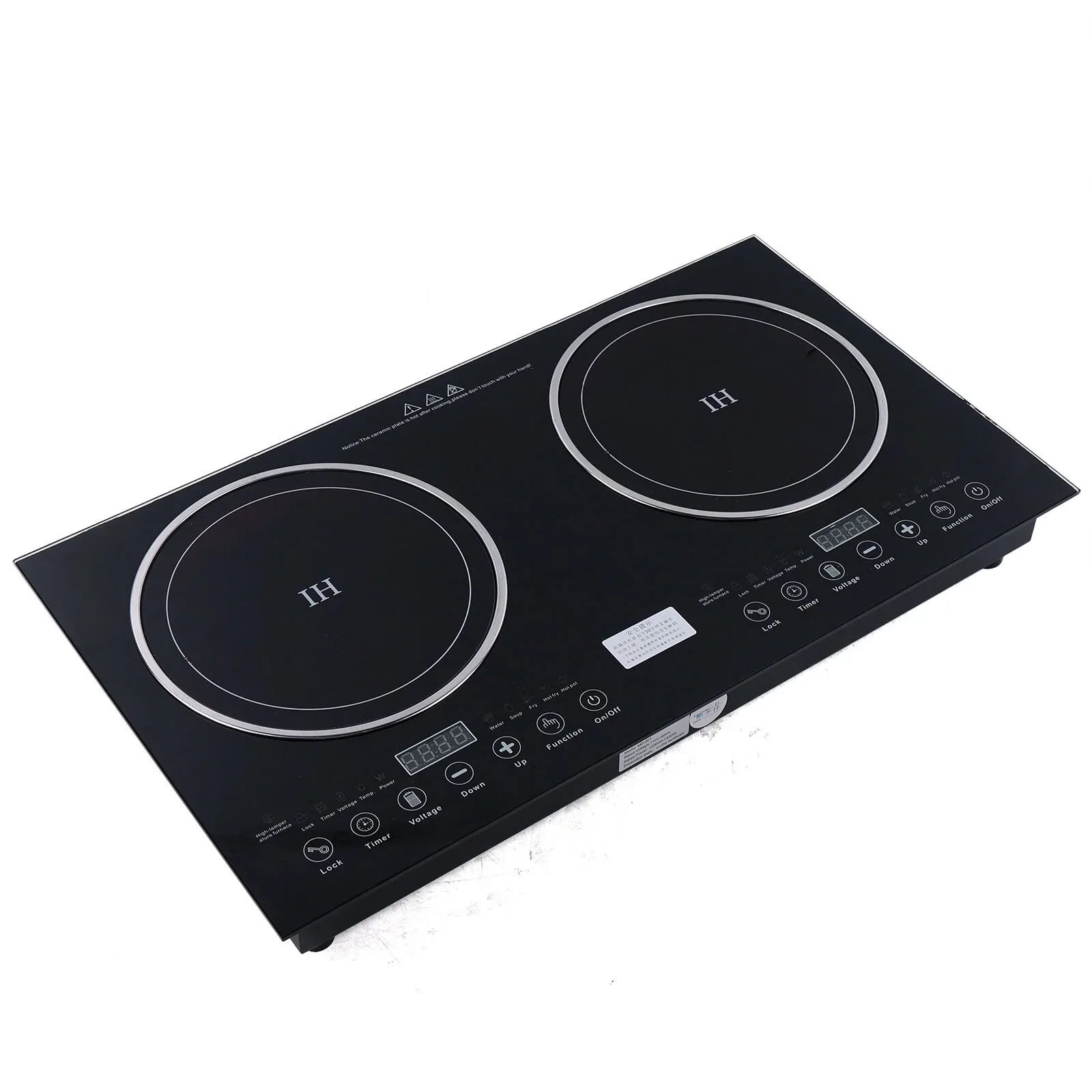 Digital Dual 1200W Burner Cooktop Sensor Cooker Touch ANQIDI Countertop Stove Cooker+1400W Ceramic Portable