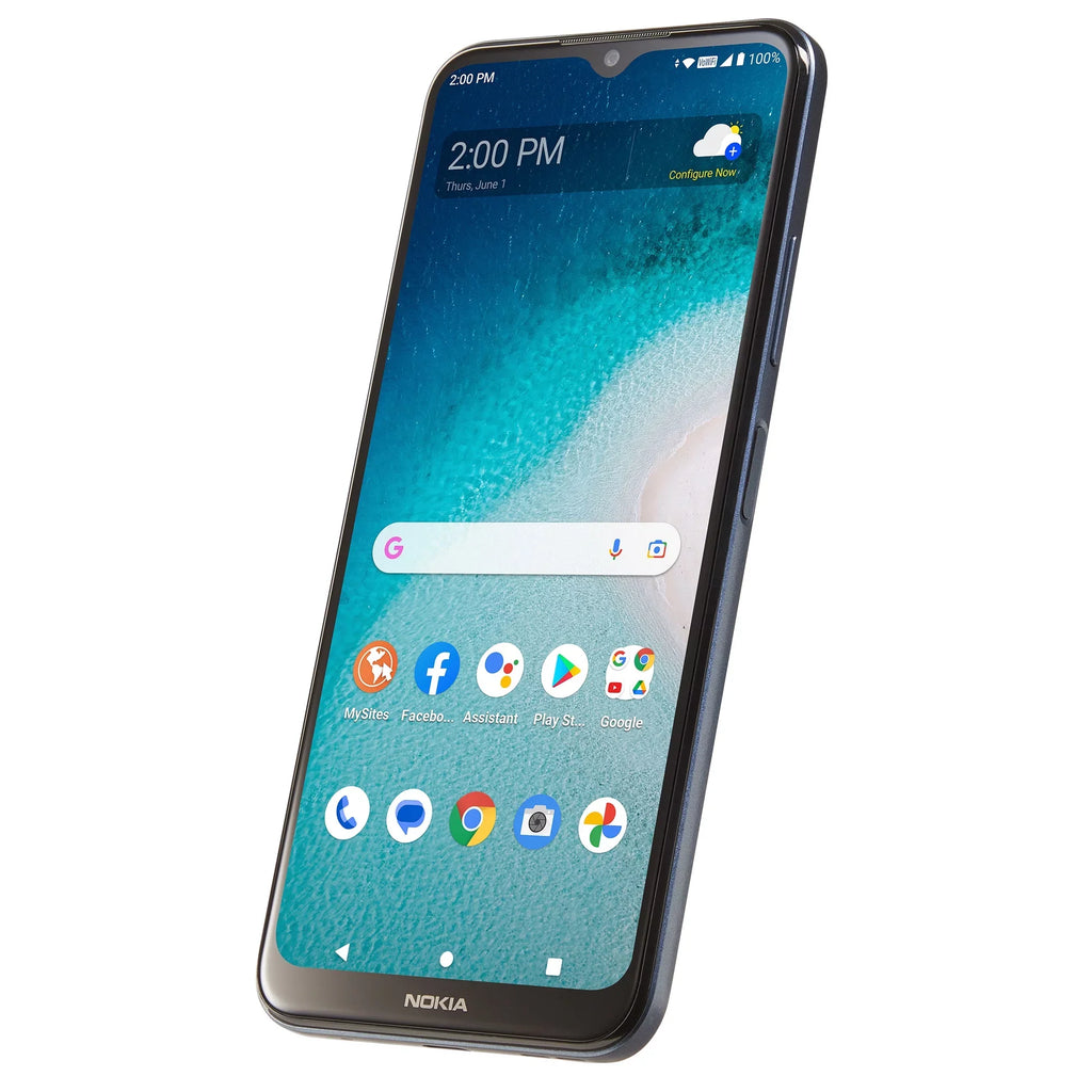 Total Verizon Nokia [Locked Smartphone by Verizon] Prepaid Total 32GB, C300, Blue- by to