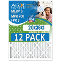 FILTERS in - MPR MERV Filters Air 700 Made 12 Filter Rating, of CLEAN AIR. FPR 8 to 20x36x1 Pack Furnace by Comparable WICKED AIRX USA 5 &