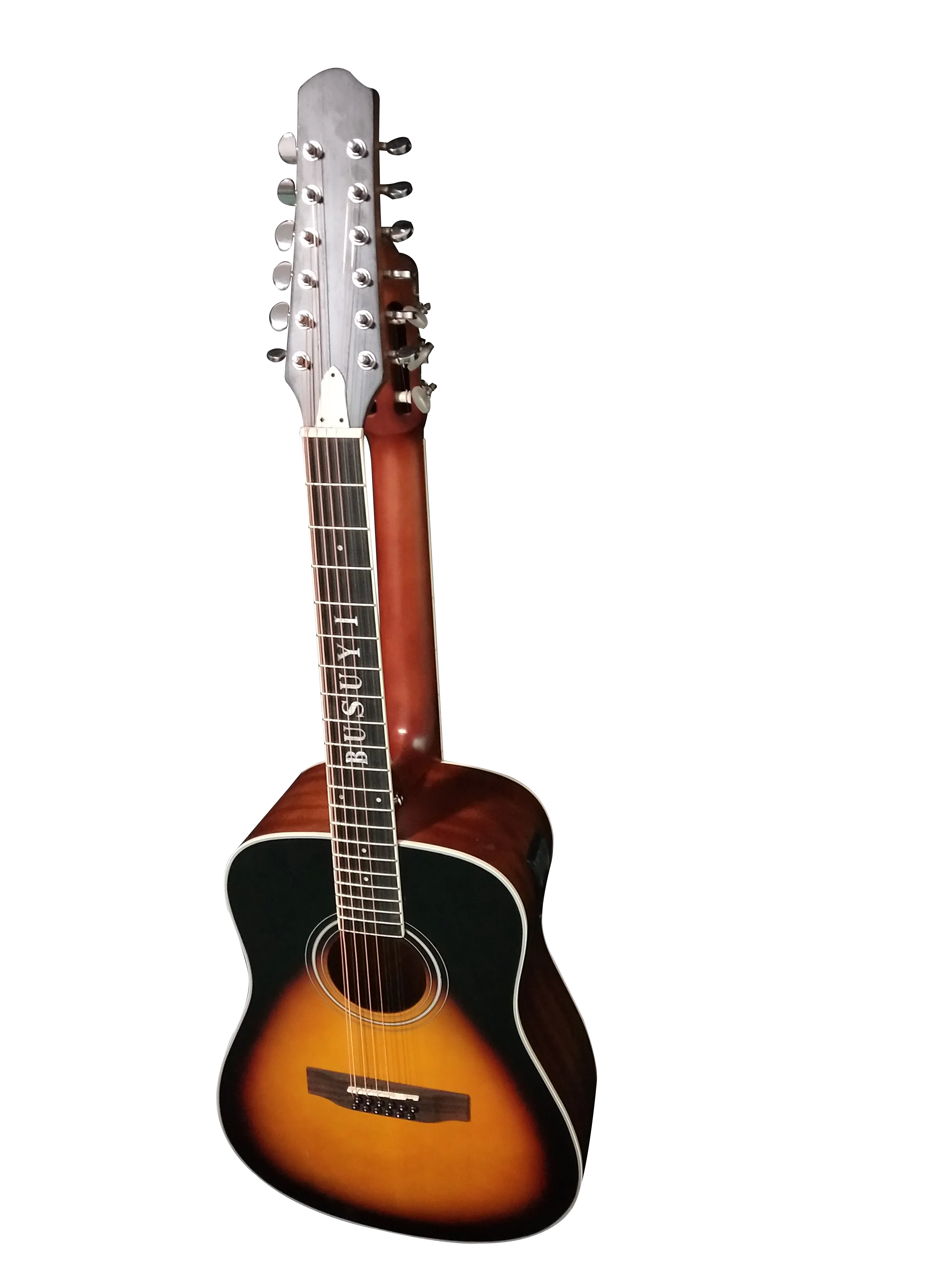 12/6 Sided Double Double Neck, Guitar 2021 Strings Sunset Acoustic PT Busuyi