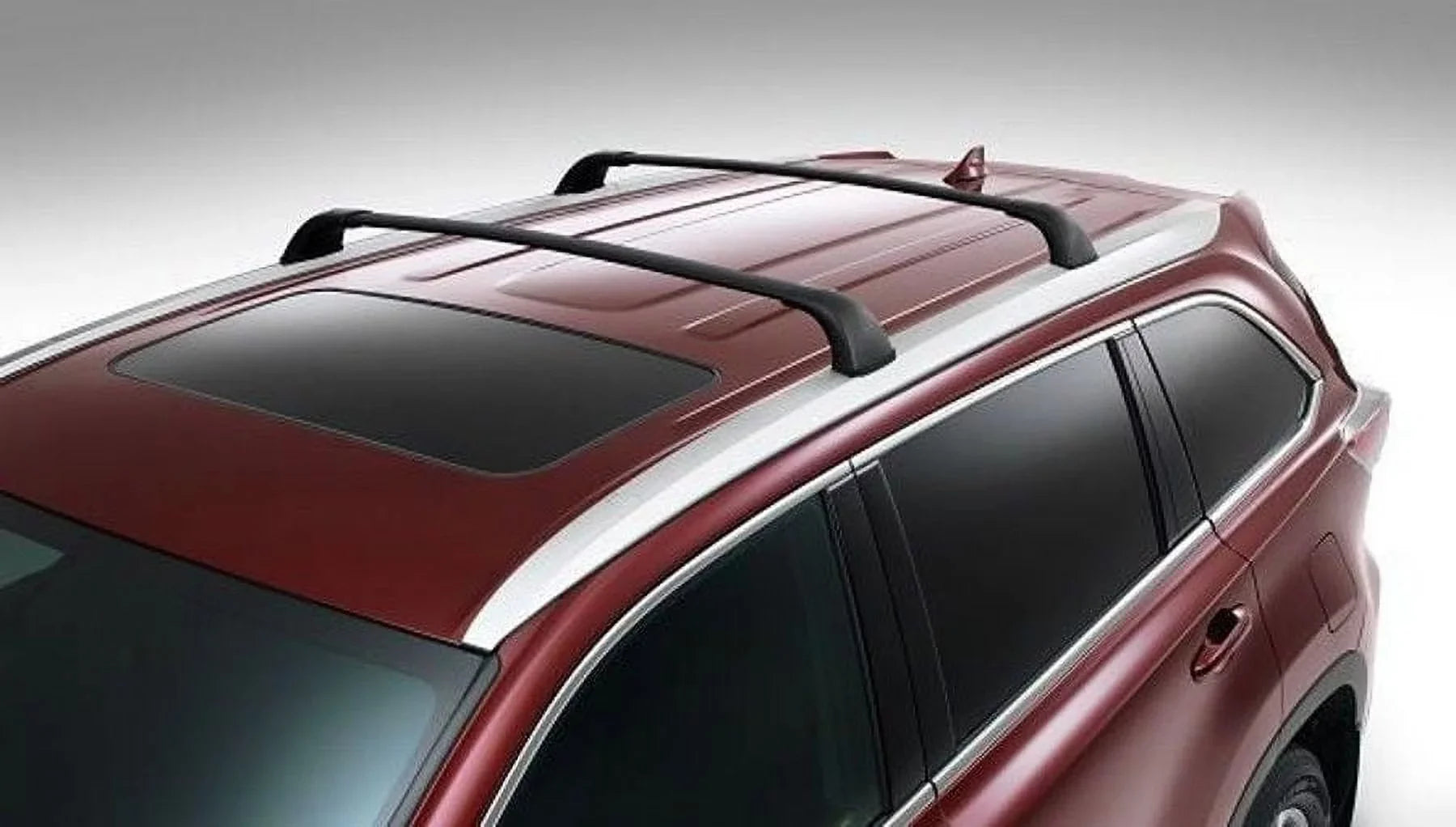 Rack SE Set Highlander XLE a Black Crossbars 2014-2019, Roof Toyota Cargo Aluminum Rack Limited 2pcs, Limited Platinum Replacement BRIGHTLINES of Top For
