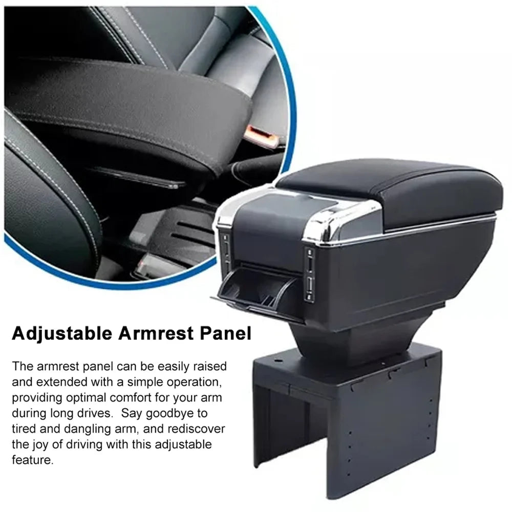 Armrest USB Universal armrest Nebublu box,Box Cushion accessories: Cup USB Universal Rest Leather Cushion 7 Rest Cushion 7 Car 7 Universal Car Rest Box Leather