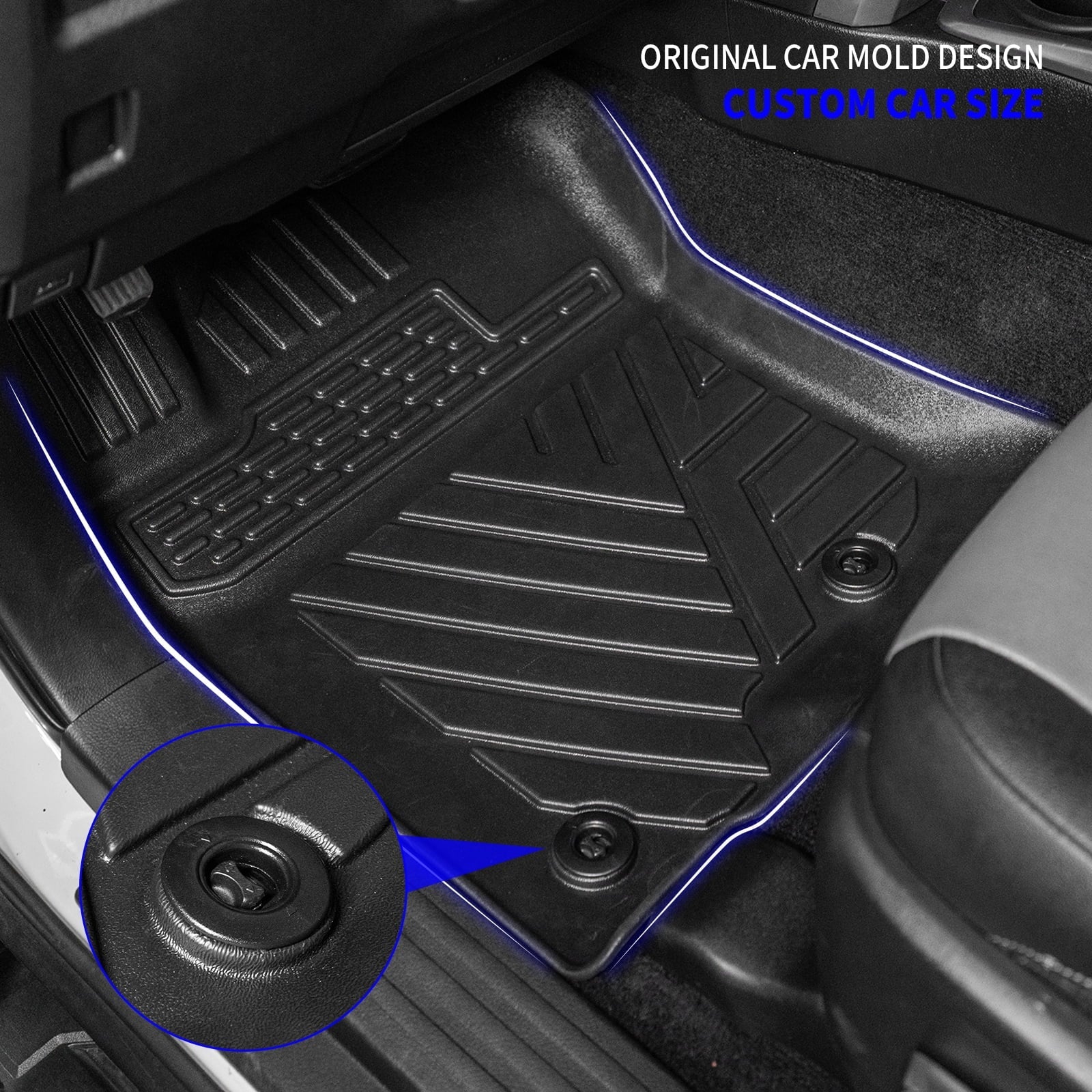 Row Mats+Trunk Trunk Liner Cargo Mats) 4Runner 7 Seats Backrest (3rd Toyota 2013-2023 Mat+Floor Fit Mat