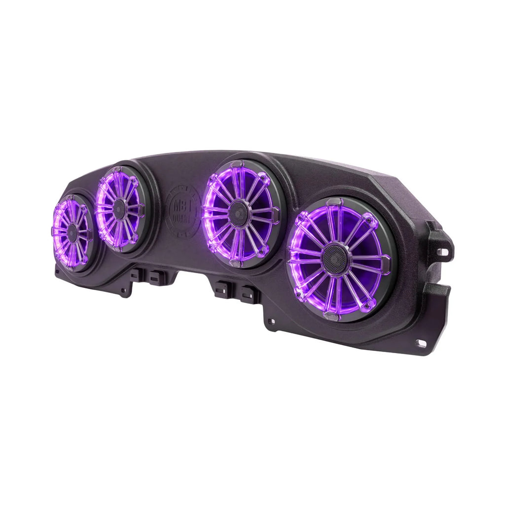 Overhead and Quart MB Rear RGB LED Wrangler Coaxial (JL)/ MBQJ-48CRGB with four (JT) 8” Soundbar Lighting Speakers JEEP Gladiator