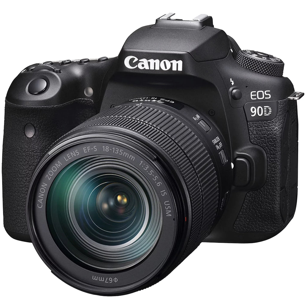 '+ USM Canon + EOS SanDisk Case + 90D Card Tripod + Wideangle IS ZeeTech + 64GB with Accessory Bundle Lens DSLR 18-135mm Camera