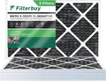 with Odor Eliminator Filterbuy Filters AC (5-Pack) Activated MERV Pleated Furnace Carbon Air HVAC 8 16x24x1