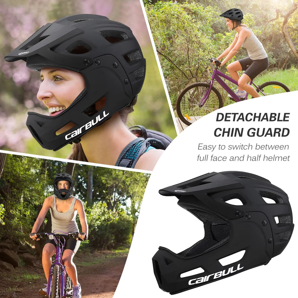 Face Chin Guard with Bike Helmet Mountain Visor Full Biking and CAIRBULL Helmet Detachable