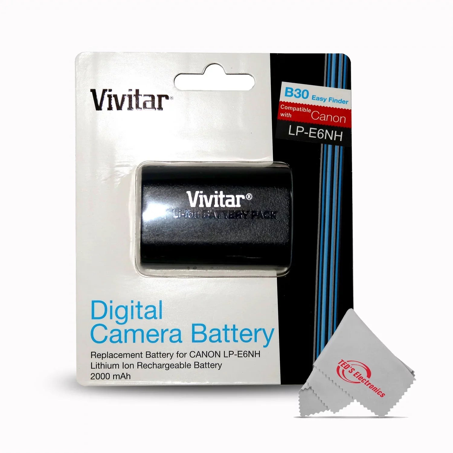 Battery 7D 60Da Replacement 90D 5D 6D R6 Vivitar 70D Mark CBE6NH R6 60D Canon IV for 80D R EOS LP-E6NH 3x