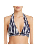 A Printed Separates Navy Ring Hole Swim Womens Top Shoshanna