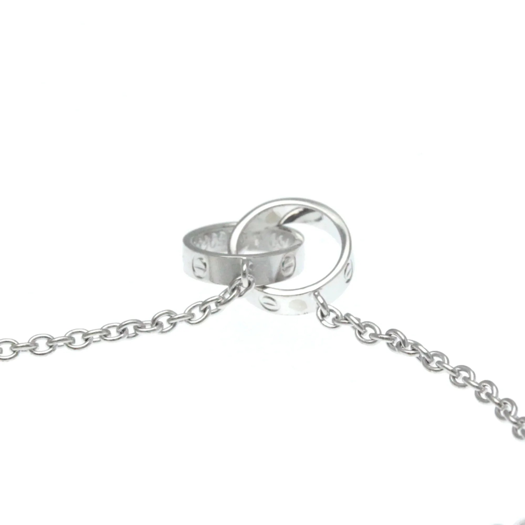 Love (Good) White Necklace Gold B7212500 Pre-Owned Cartier (18K) Women's