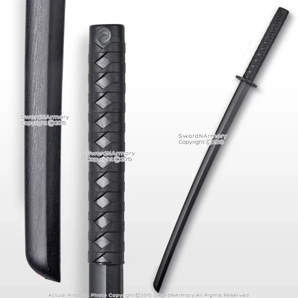 Polypropylene Samurai 39" Katana Black Kendo Practice Tool Sword Training