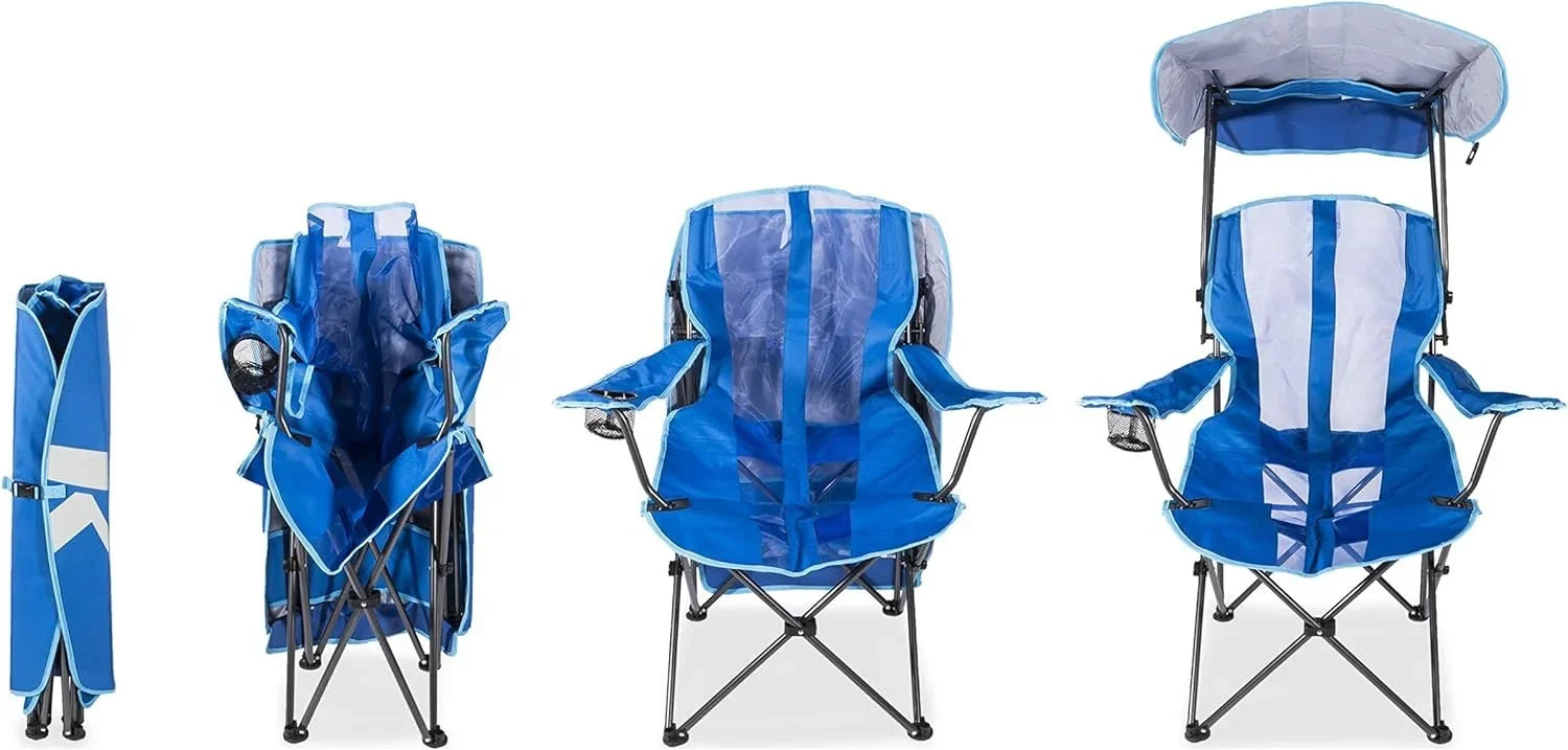 Camping, exterior Canopy Foldable and Tailgates, Events, Chair Original Grey/Blue Kelsyus for