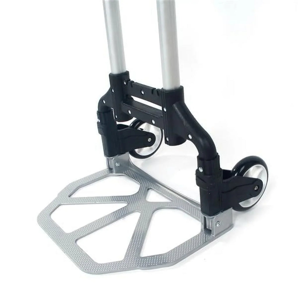 Trolley Aluminum Portable foldable Portable Truck black luggage Push Collapsible cart trolley Cart trolley Folding telescopic Black Dolly