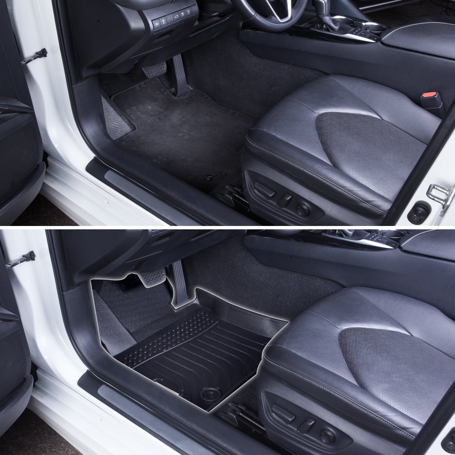 Carpet-Custom Duty Floor Liners Compass Front Car Heavy Replacement Black 2018-2023 Fit-Tough/Durable/Odorless All and Mats for Jeep Guard Rear climate
