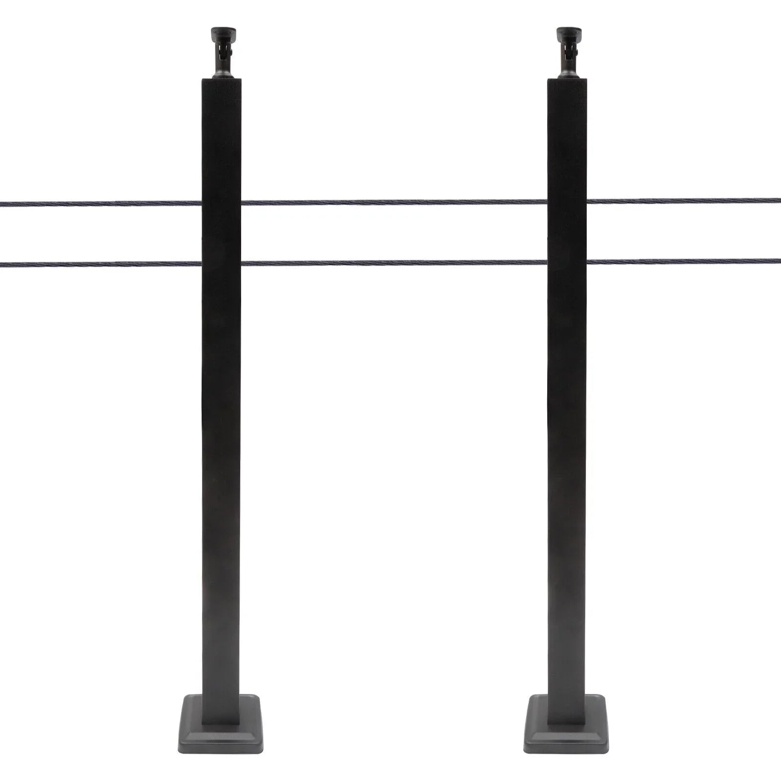 Pre-Drilled Cable Railing Post Fence 36''x2''x2'' Cable Wood for Square Level Railing Deck Two Post Sides System Stainless Steel Concrete Level