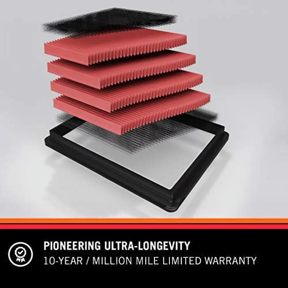 33-2462 Voyager, & Premium, K&N Washable, Engine Cargo Air Town Performance, Caravan, Filter: Van, Dodge/Chrysler/Lancia/Ram/Volkswagen High Routan), Replacement 2011-2019 (Grand Country Filter: Van,