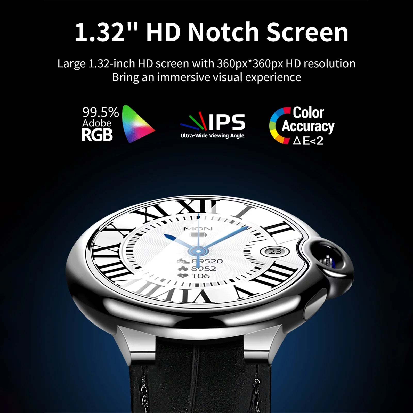Smart and Make Watch, Andoer , BT Answer, 1.32inch Activity Display Fitness Calls Waterproof
