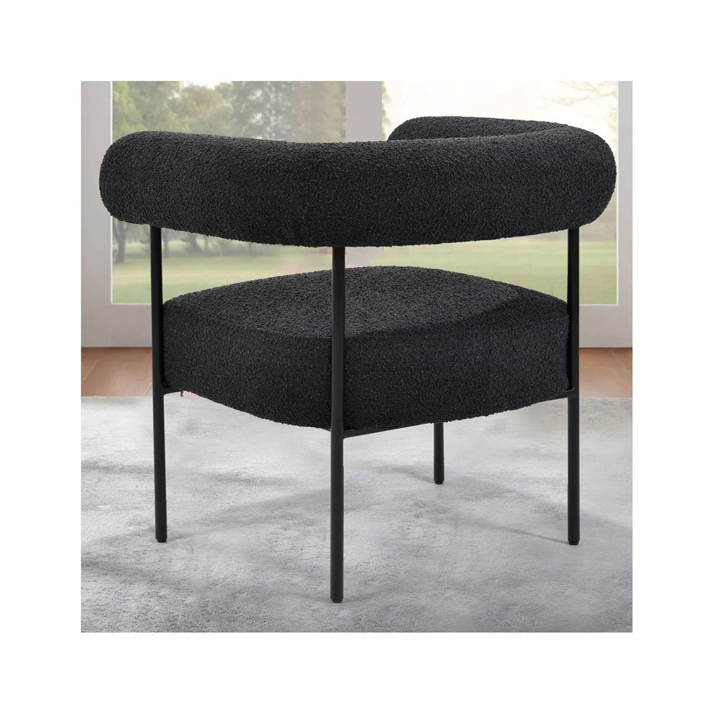 Arm Metal Black Boucle Palma Chair