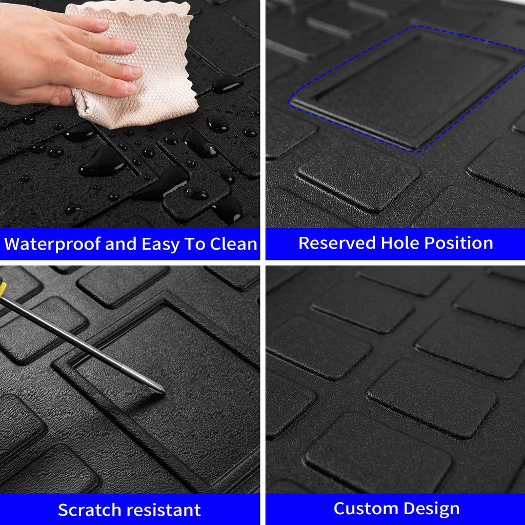 Row Mats+Trunk Trunk Liner Cargo Mats) 4Runner 7 Seats Backrest (3rd Toyota 2013-2023 Mat+Floor Fit Mat