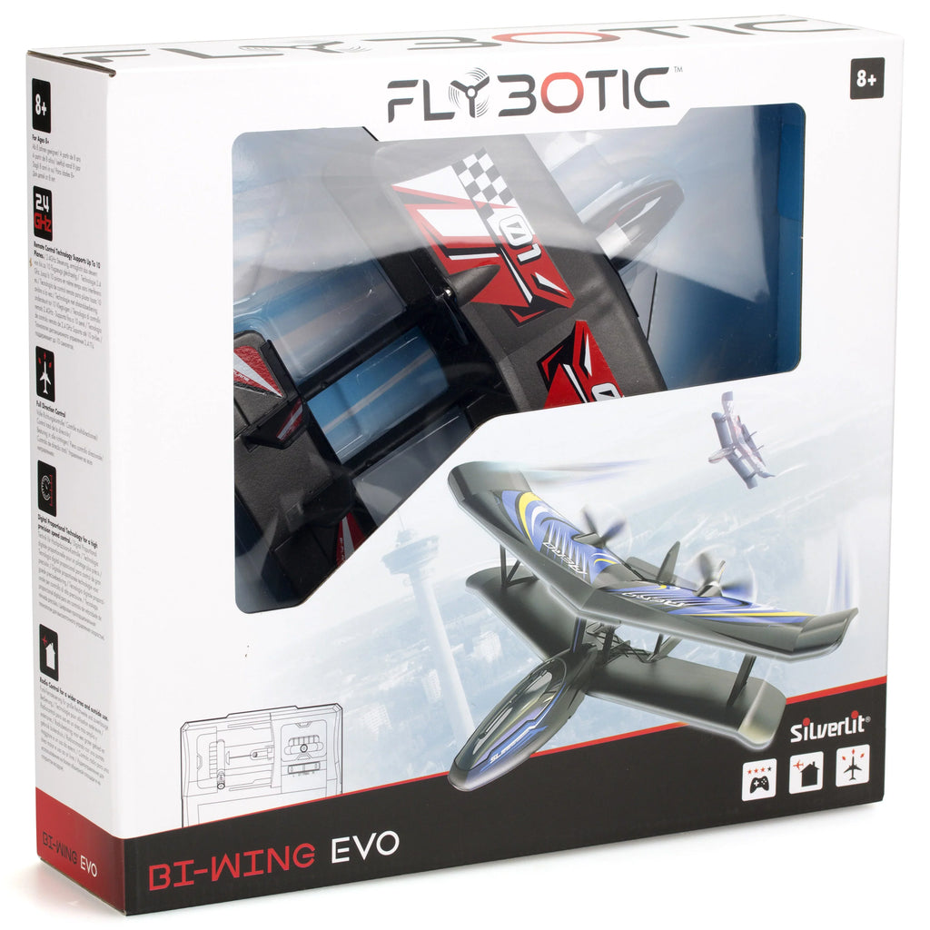 Red Plane- Flybotic Silverlit Evo RC Bi-Wing