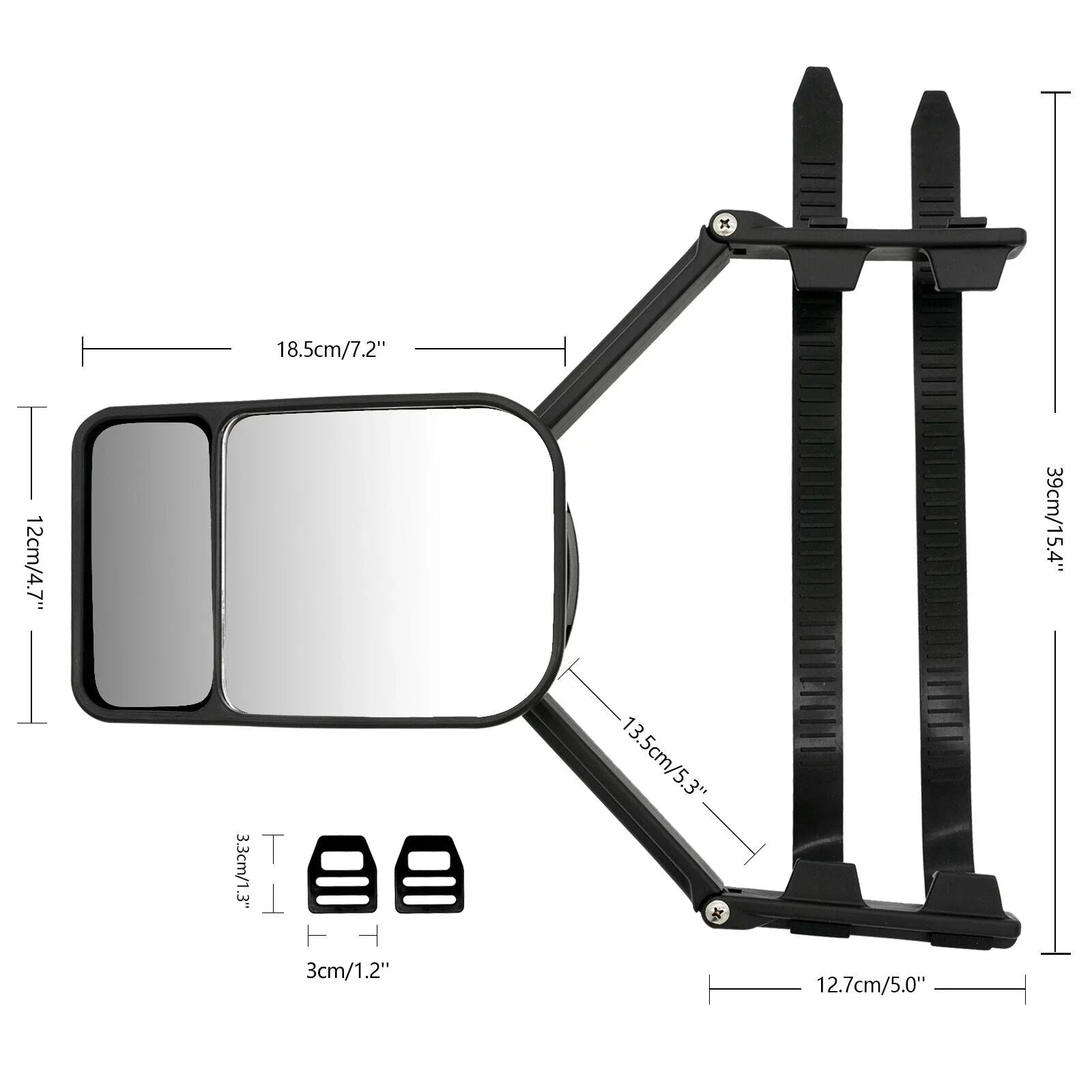 Spot Pickup Adjustable XUKEY Tow for Car Blind Dual W/Strap Trailer 2X Extension Fit Universal Mirror Truck