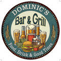 12" Metal Bar Kitchen Grill 200120023391 Sign and Round Decor Wall DOMINIC'S