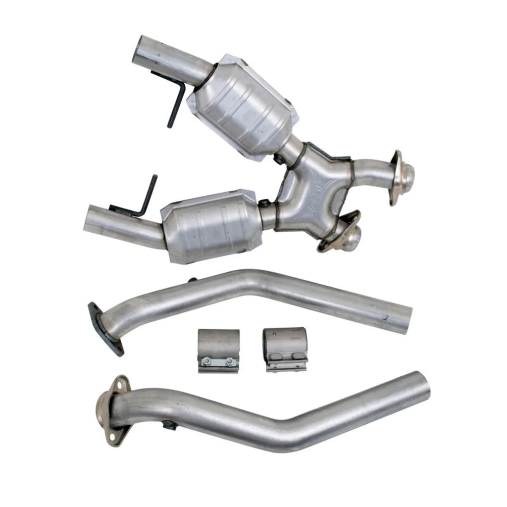 96-98 GT Converters Catalytic 1996-1998 X 4.6 Mustang With - MUSTANG Fits Pipe High 2-1/2 Flow select: BBK