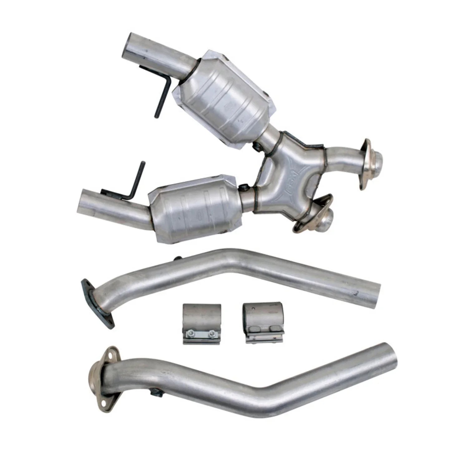 96-98 GT Converters Catalytic 1996-1998 X 4.6 Mustang With - MUSTANG Fits Pipe High 2-1/2 Flow select: BBK