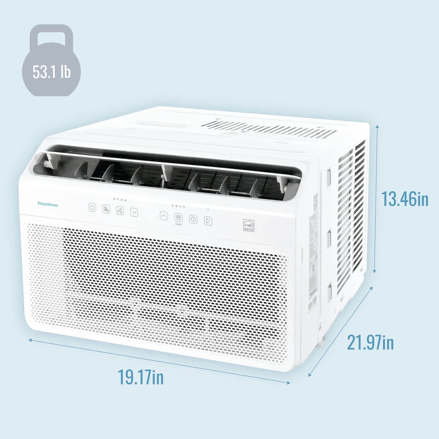with 8,000 Mounted Inverter Window Control BTU Remote Conditioner Air Keystone