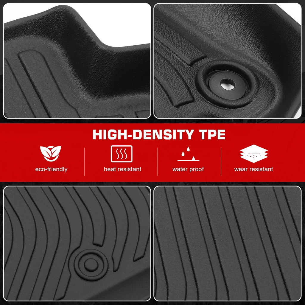 Interior 2022-2024 Trunk Mat, Anti-Slip Compatible Motorsports Storage 2nd Mats & Set 3D Row Accessories Floor climate All Honda Civic Black Floor Liners + Cover Full with TPE Ikon Front Waterproof