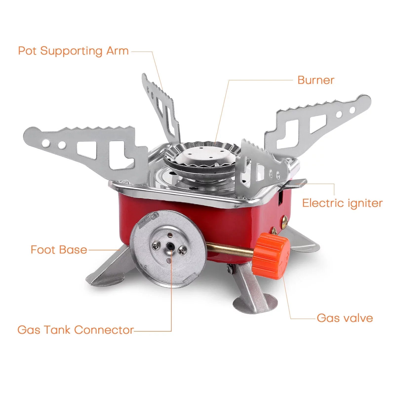 Cooking Gas Hiking Portable exterior 2800W Camping Stove Propane Picnic Butane