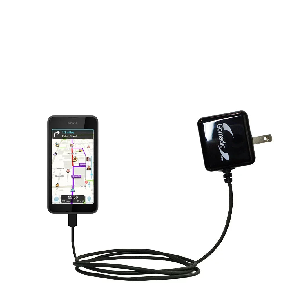 '- High with foldable for Nokia output convenient, design power T Gomadic Uses Lumia the Compact AC 530 a Wall suitable Charger plug Intelligent Home -