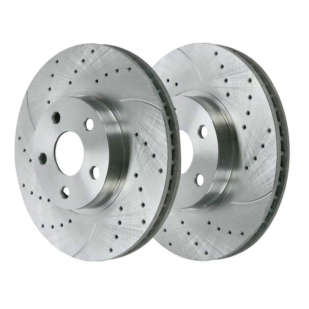 Front Drilled 2003 Replacement 2005 Pads Rotors Slotted AutoShack 2002 tC Side 2010 Driver Kit 2000 2.4L Silver Scion 1.8L Toyota and Brake 2005-2009 2004 Celica Ceramic FWD Passenger for 2001 and