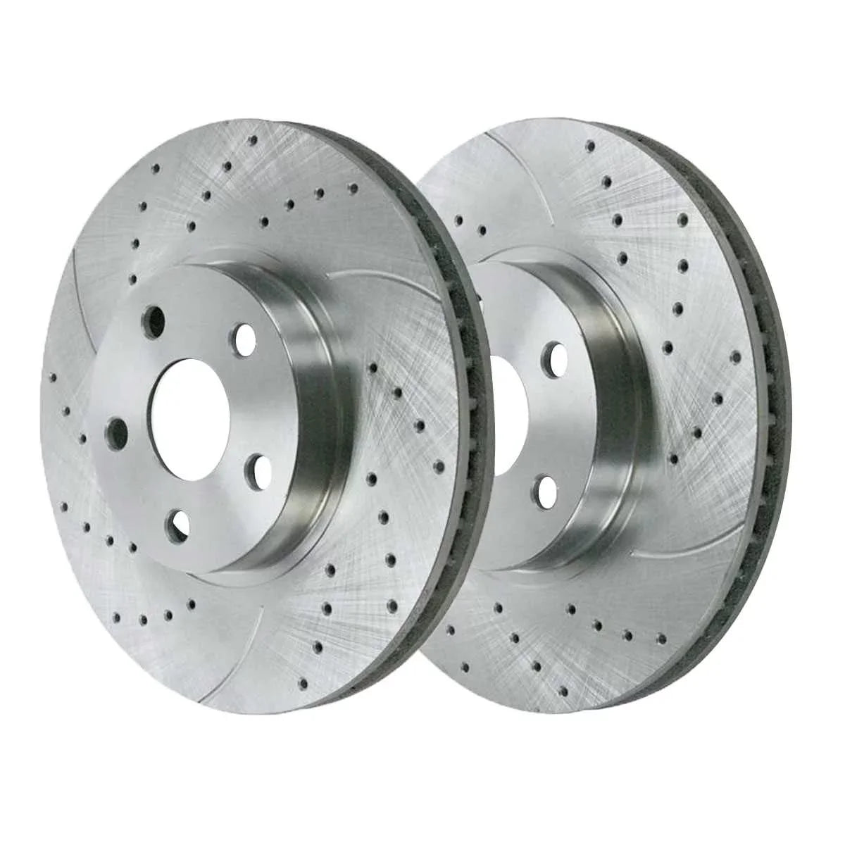 Front Drilled 2003 Replacement 2005 Pads Rotors Slotted AutoShack 2002 tC Side 2010 Driver Kit 2000 2.4L Silver Scion 1.8L Toyota and Brake 2005-2009 2004 Celica Ceramic FWD Passenger for 2001 and