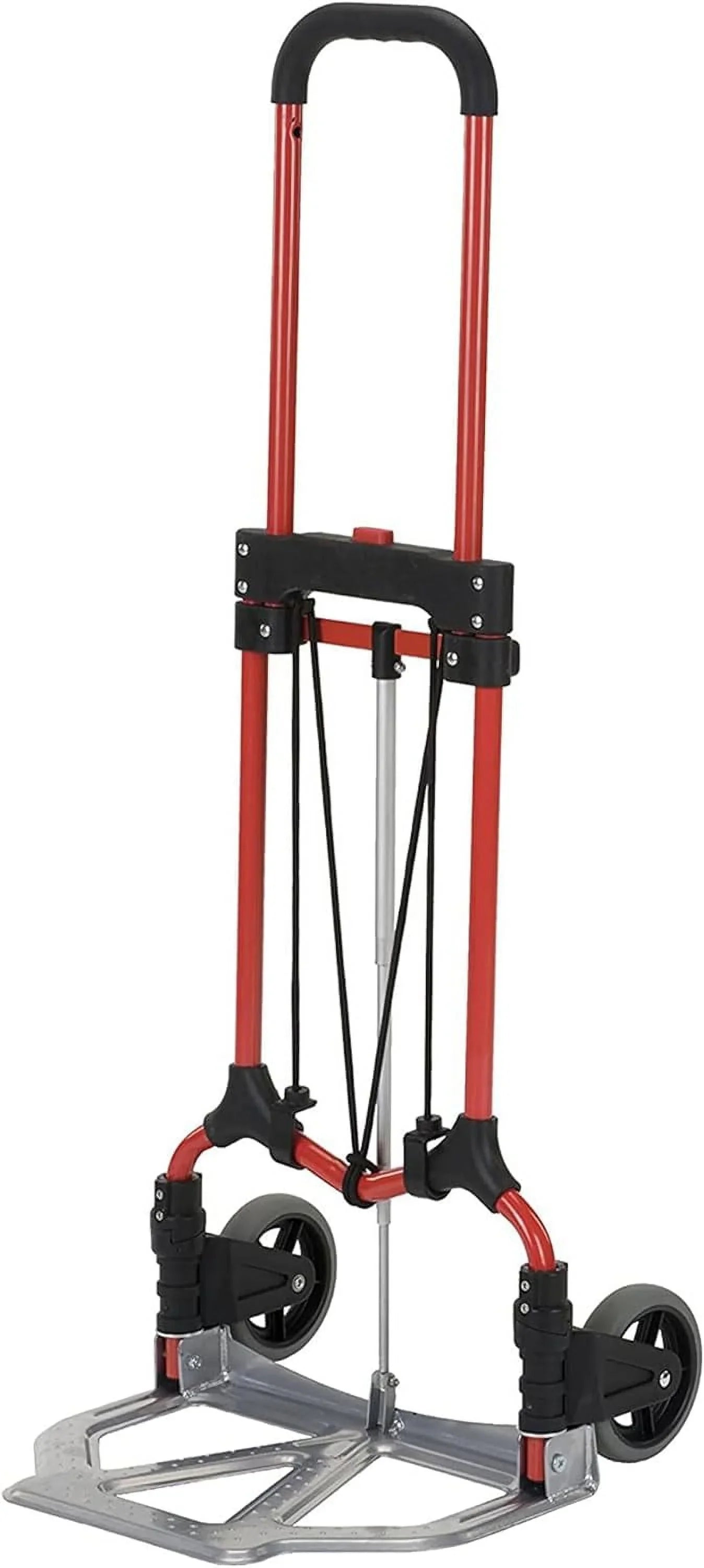 W/Telescoping Truck Steel Cart (4 160Lb Hand Personal Handle, Luggage Pack) Silver/Black MCI Capacity Folding