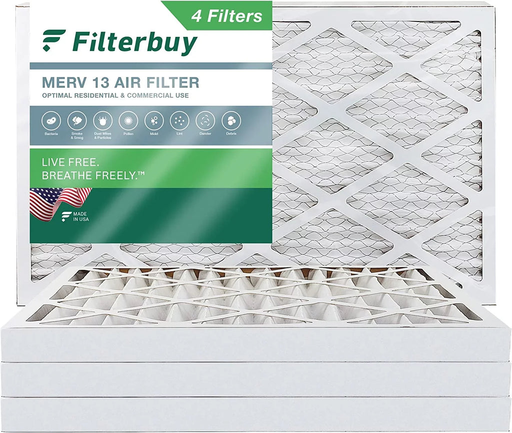 16x36x2 Pleated Filterbuy MERV Air (4-Pack) AC Furnace Filters HVAC 13
