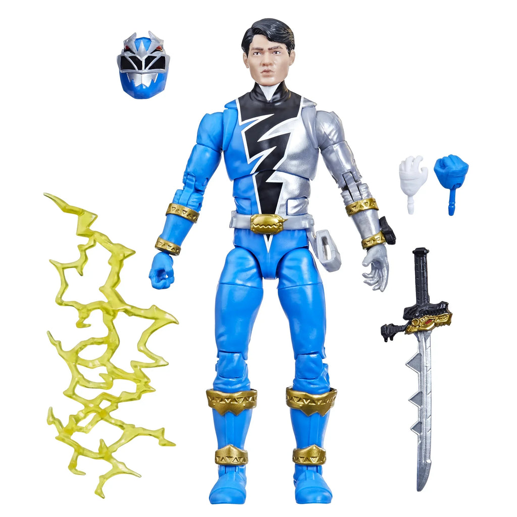 Power Dino Lightning with Toy Blue Collectible Action Rangers 6-inch Collection Premium Figure Fury Ranger Accessories