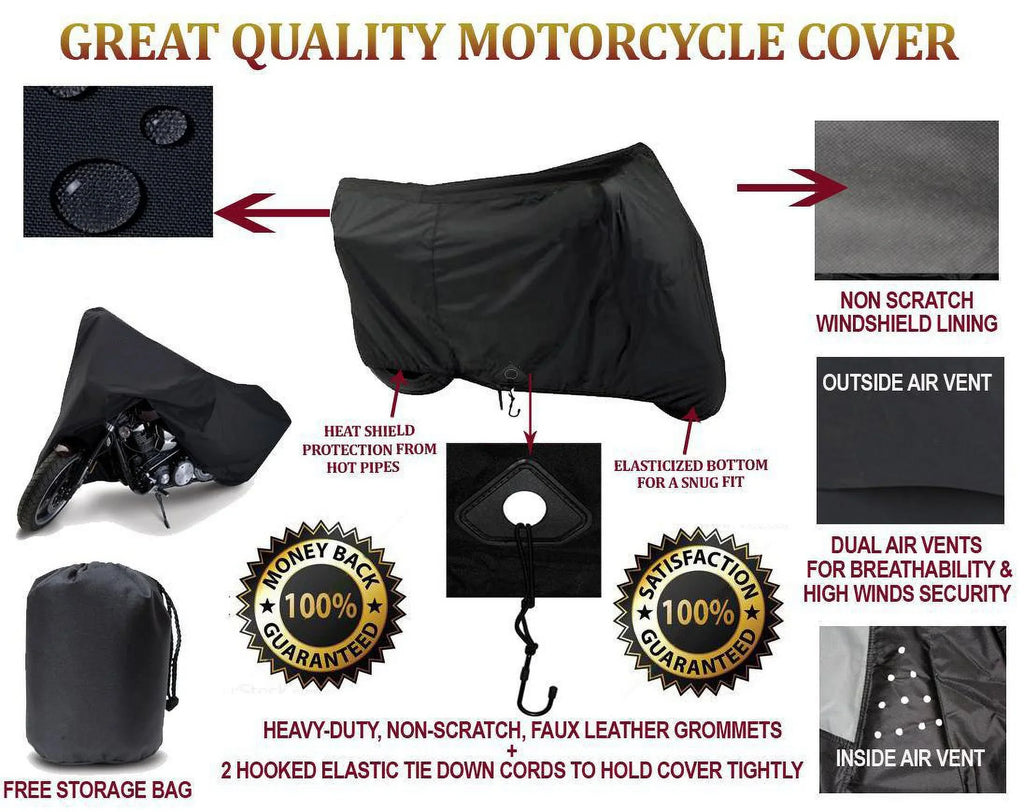 Protection Portable BIKE STRONG and PROTECTIVE TARP. MOTORCYCLE Suzuki R1000. SUPER GSX UV COVER Compatible Breathable HEAVY-DUTY Vehicle for BIKE CHOPPER