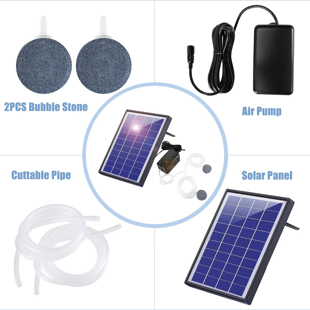 BubbleAerator Pond Fish Air Oxygenation pump, Solar Bubble Air Pump Pump Air Bubble Yaliya With Pump Pump Fish Air Aerator GoolRC Fish6w Stones Aerator Stones Pool Aerator 2 Air