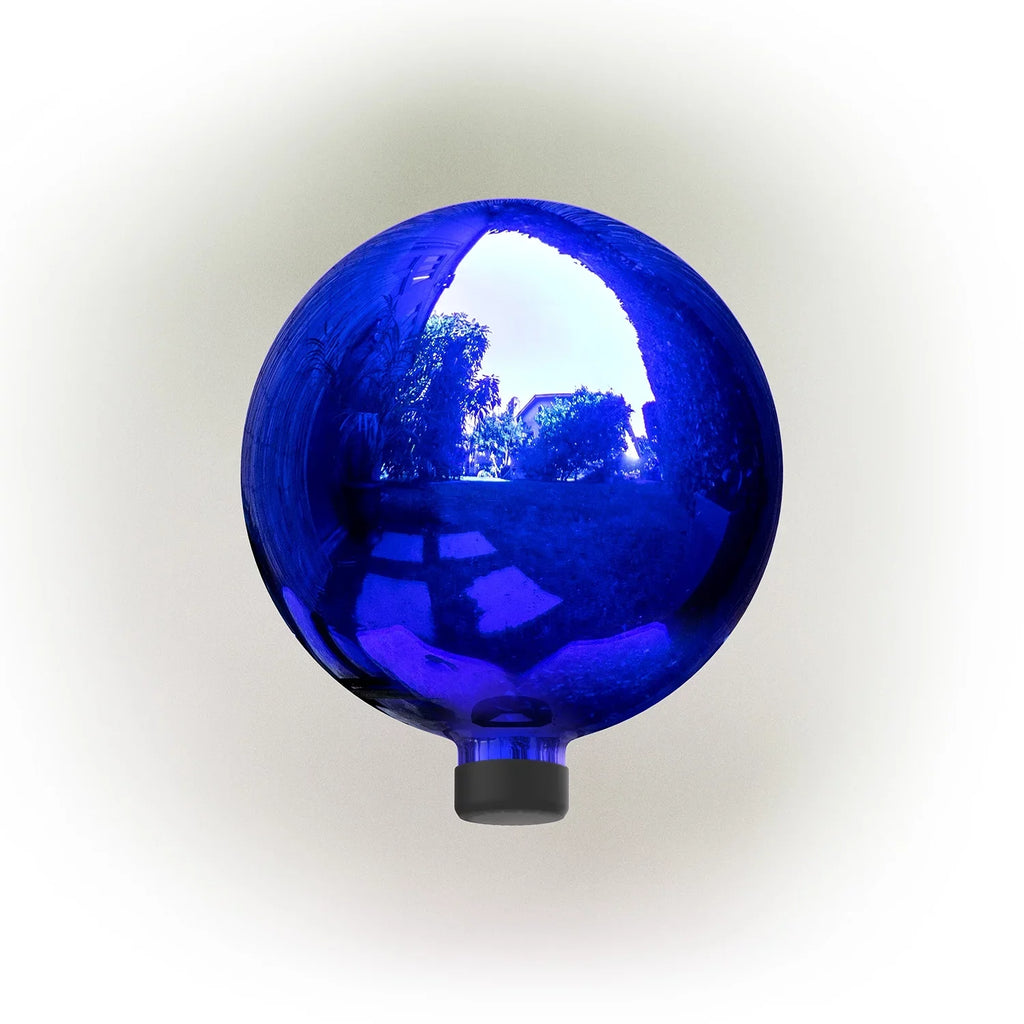 Alpine Glass Globe, Reflective 10" Blue Gazing Corporation