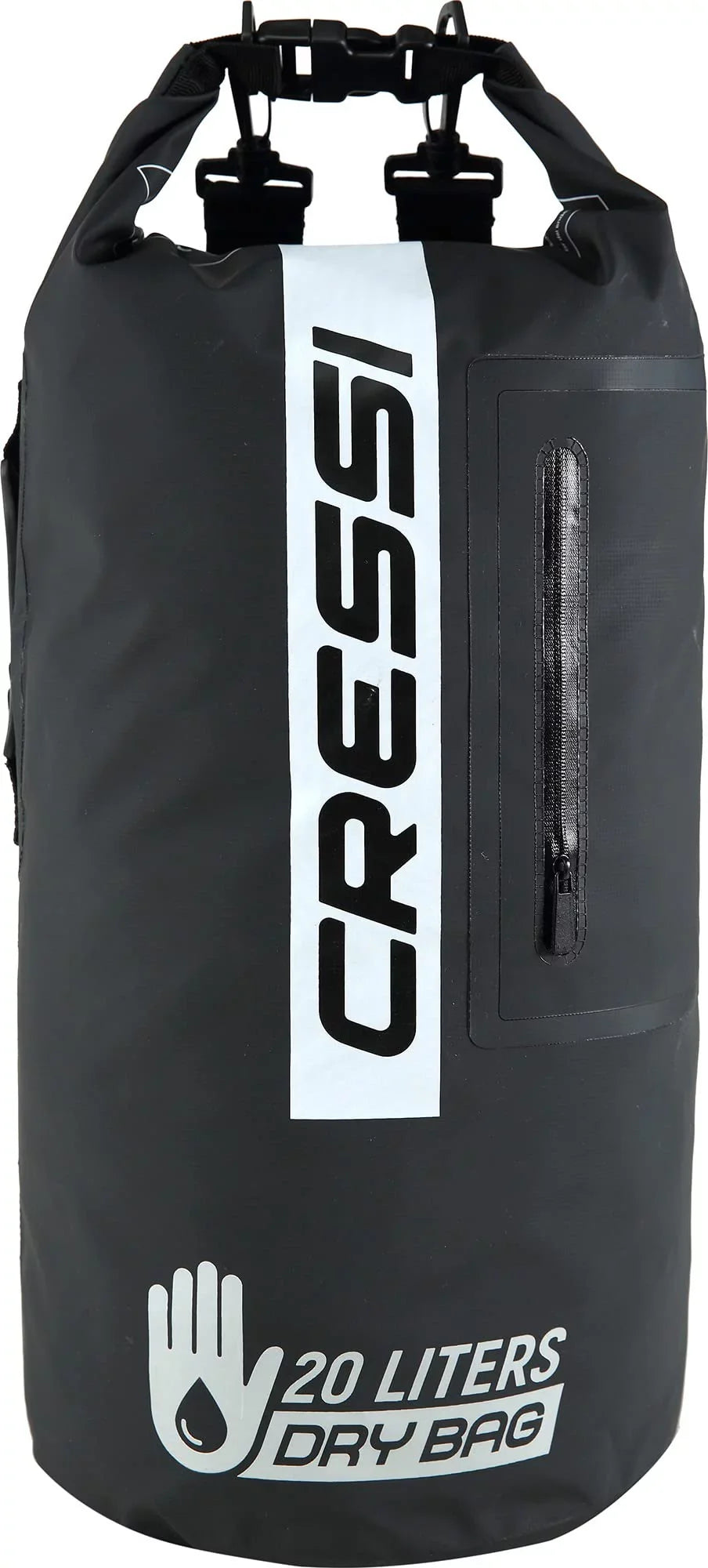 (Black/Black, Black/Black, Dry LT 20 LT) Bag, Premium Cressi 20